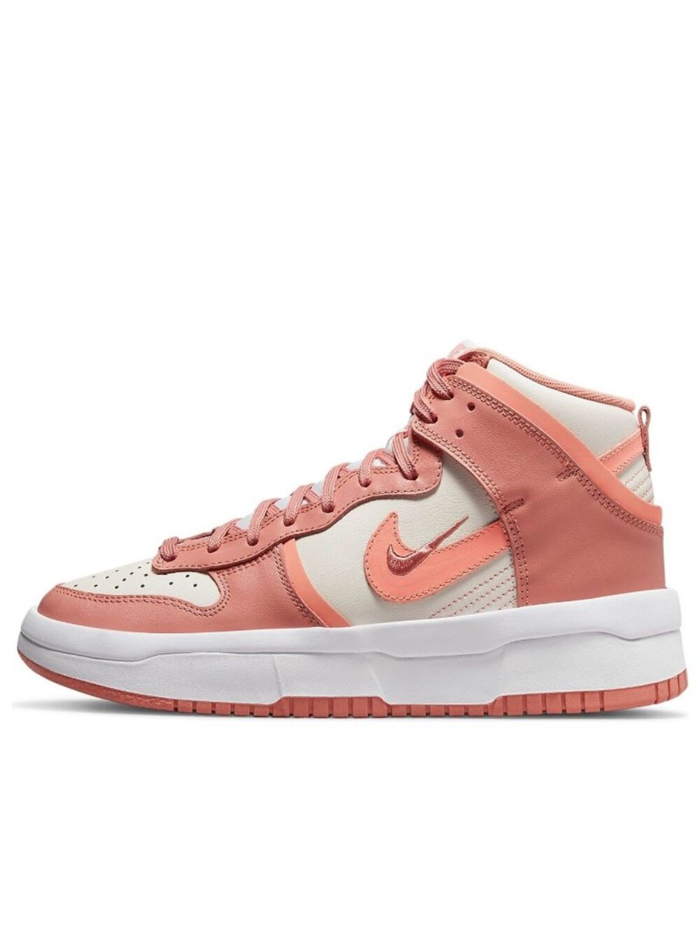 Nike Dunk High Up Crimson Bliss Sail Platform Sneakers DH3718-107 Women's 9